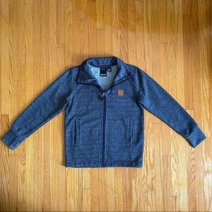 BENCH GREY SWEATER ZIPPER HOODLESS GREAT CONDITION